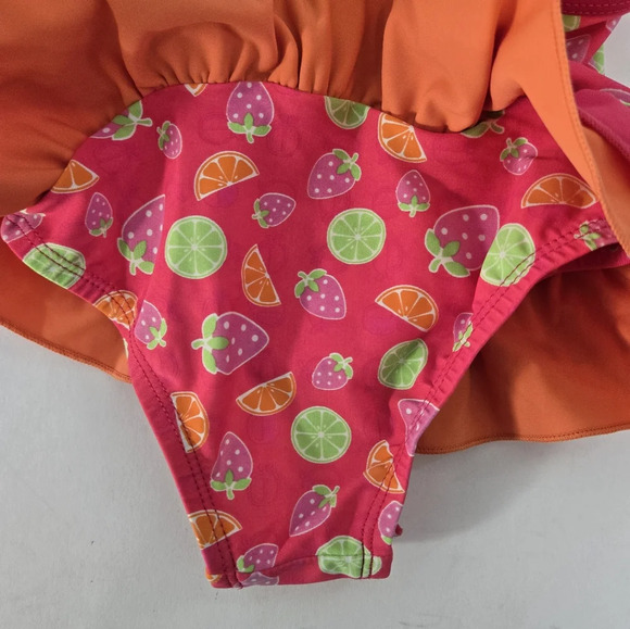 LuvGear Sun Alert pink with fruit swimsuit for toddler size 2T - Picture 7 of 10